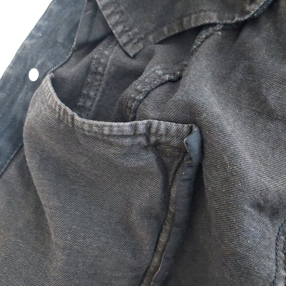 Free People Mixed Media Denim Jean Jacket Size Small - Picture 13 of 15